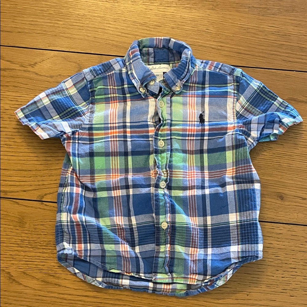 Ralph Lauren Baby Multicolor Plaid Button-Down Shirt 18M
